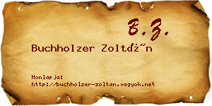 Buchholzer Zoltán névjegykártya